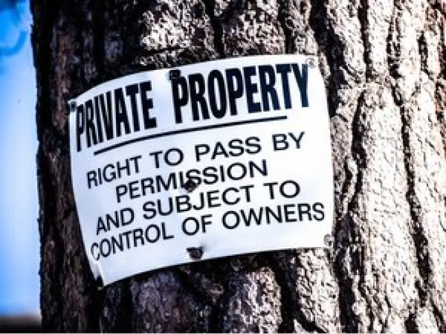 Private property sign